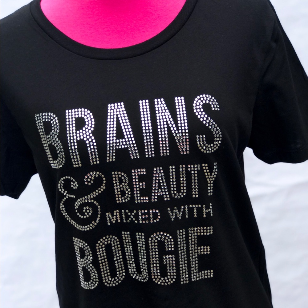 Ladies Rhinestone Bougie tee shirt